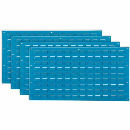 GLOBAL INDUSTRIAL Louvered Wall Panel w/o Bins, 36inW x 19inH, Blue 239999BL